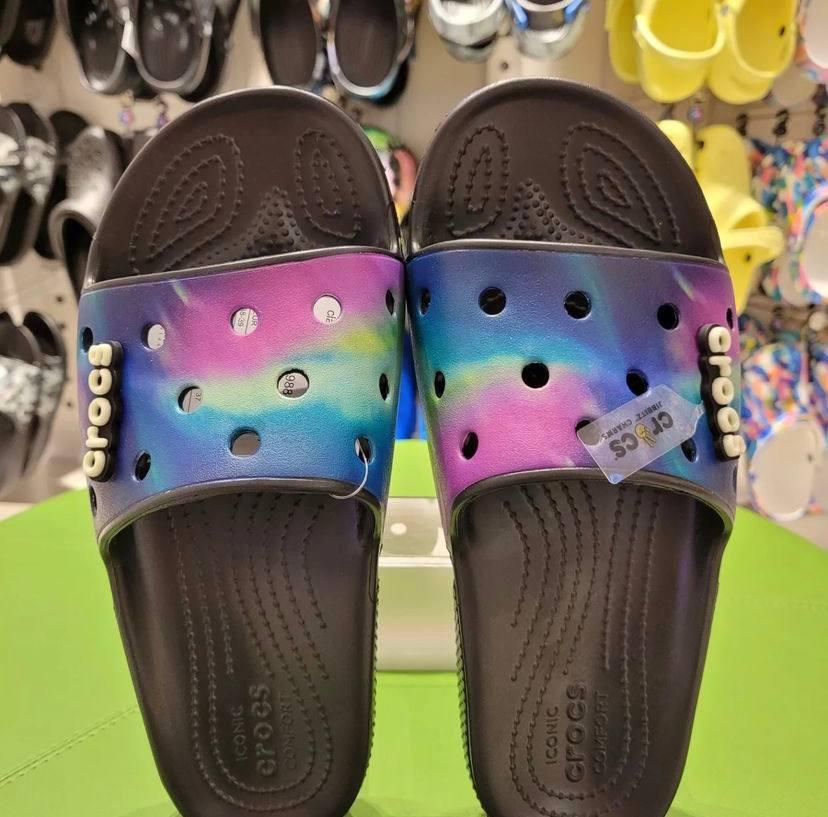 Шльопанці чоловічі утеплені Crocs Classic Slide Out of This World р. 45-46 Чорний (8558) - фото 2