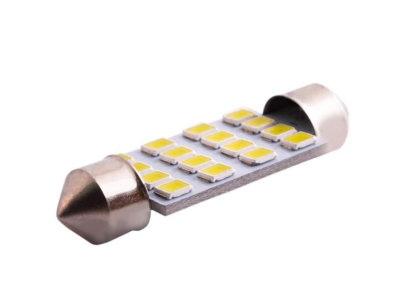 Автолампа светодиодная C5W SV8,5 12 В 41 мм SMD1206-16led Белый (76)
