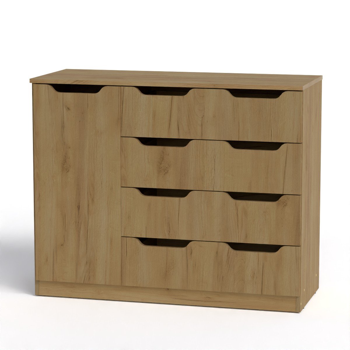 Комод Компаніт 4+1М 105,4х42,5х84,9 см Дуб крафт золотой (16574)