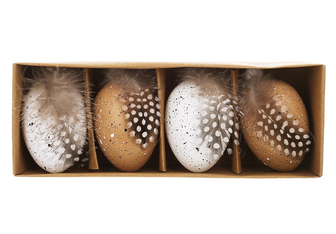 Набор пасхальных подвесок BonaDi Яйцо с пером 4 шт. (781-782)