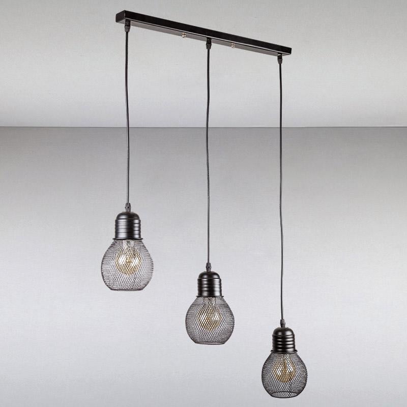 Люстра підвісна лофт Light House LS-13458-3 BK 500 Чорний