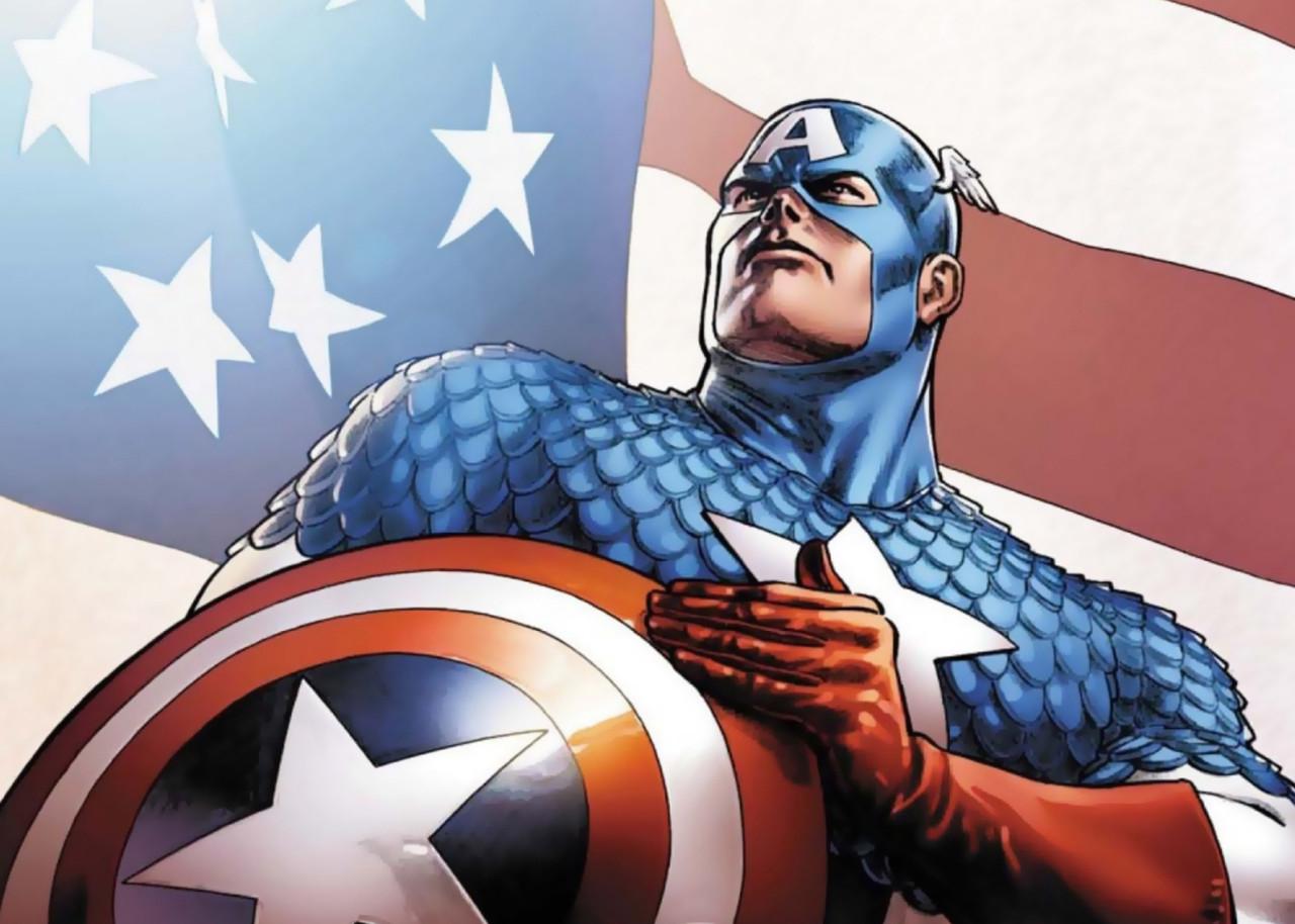Картина GeekLand Captain America щит и флаг (CA.09.045)
