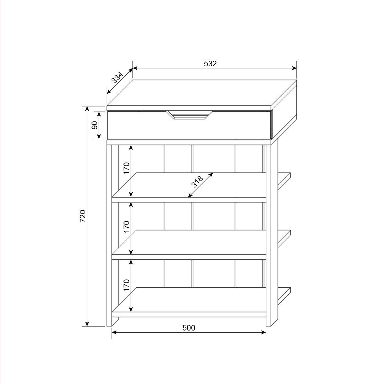 Тумба для взуття Corners Flash-7 Дуб венге (KRN-4006-03) - фото 4