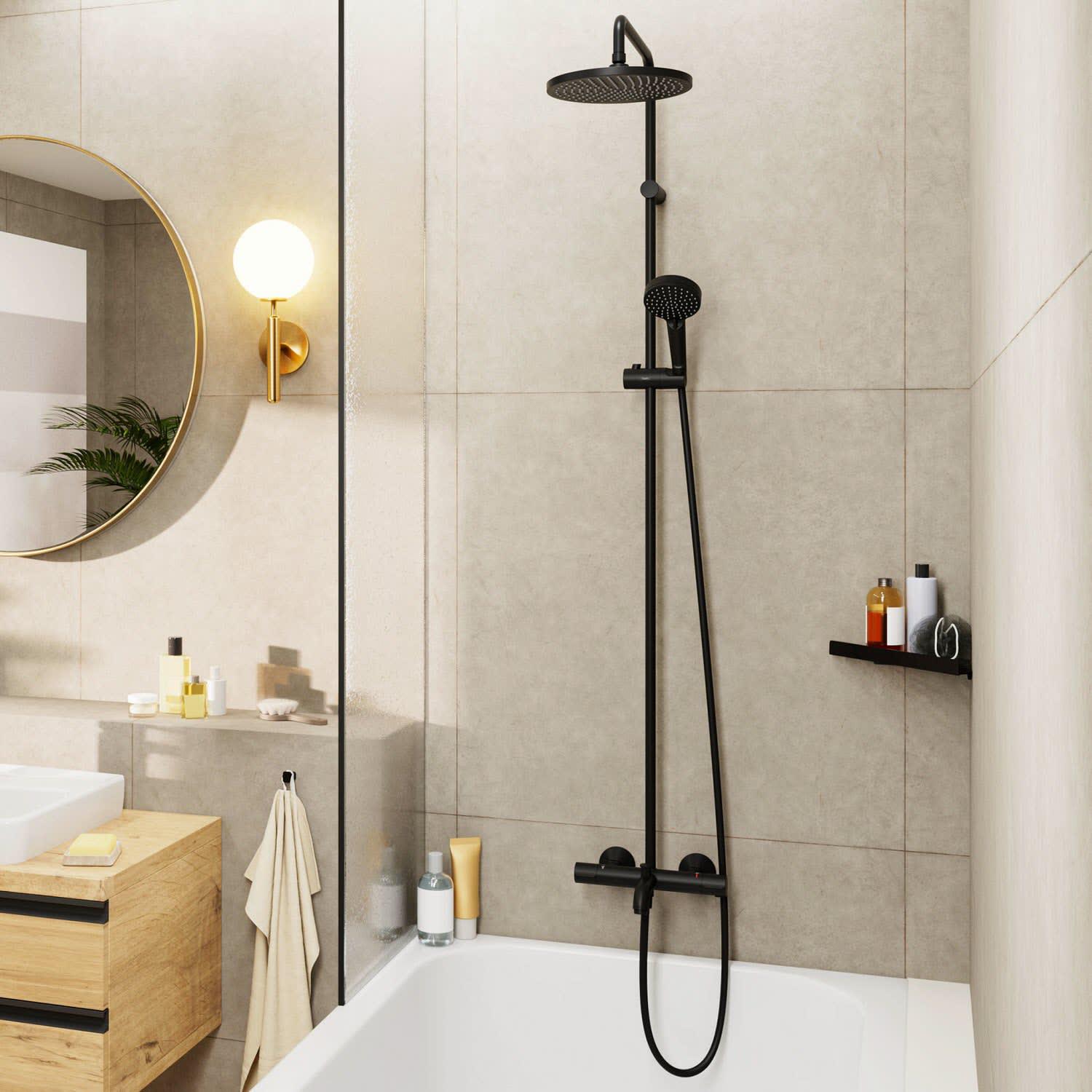 Душова система з термостатом Hansgrohe Vernis 26899670 Чорний (157524) - фото 11