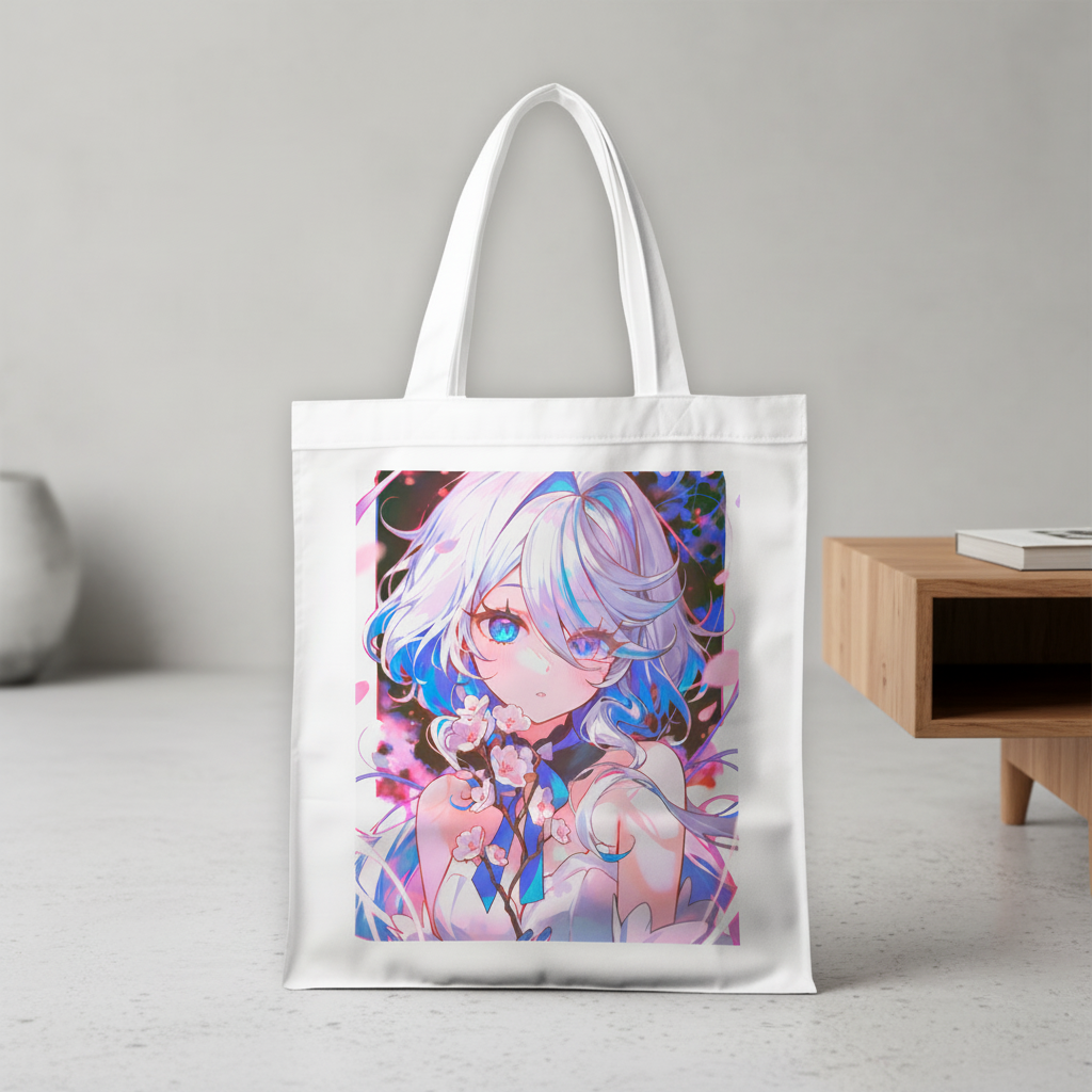 Сумка-шопер Genshin Impact Фурина из габардина Белый (6540)