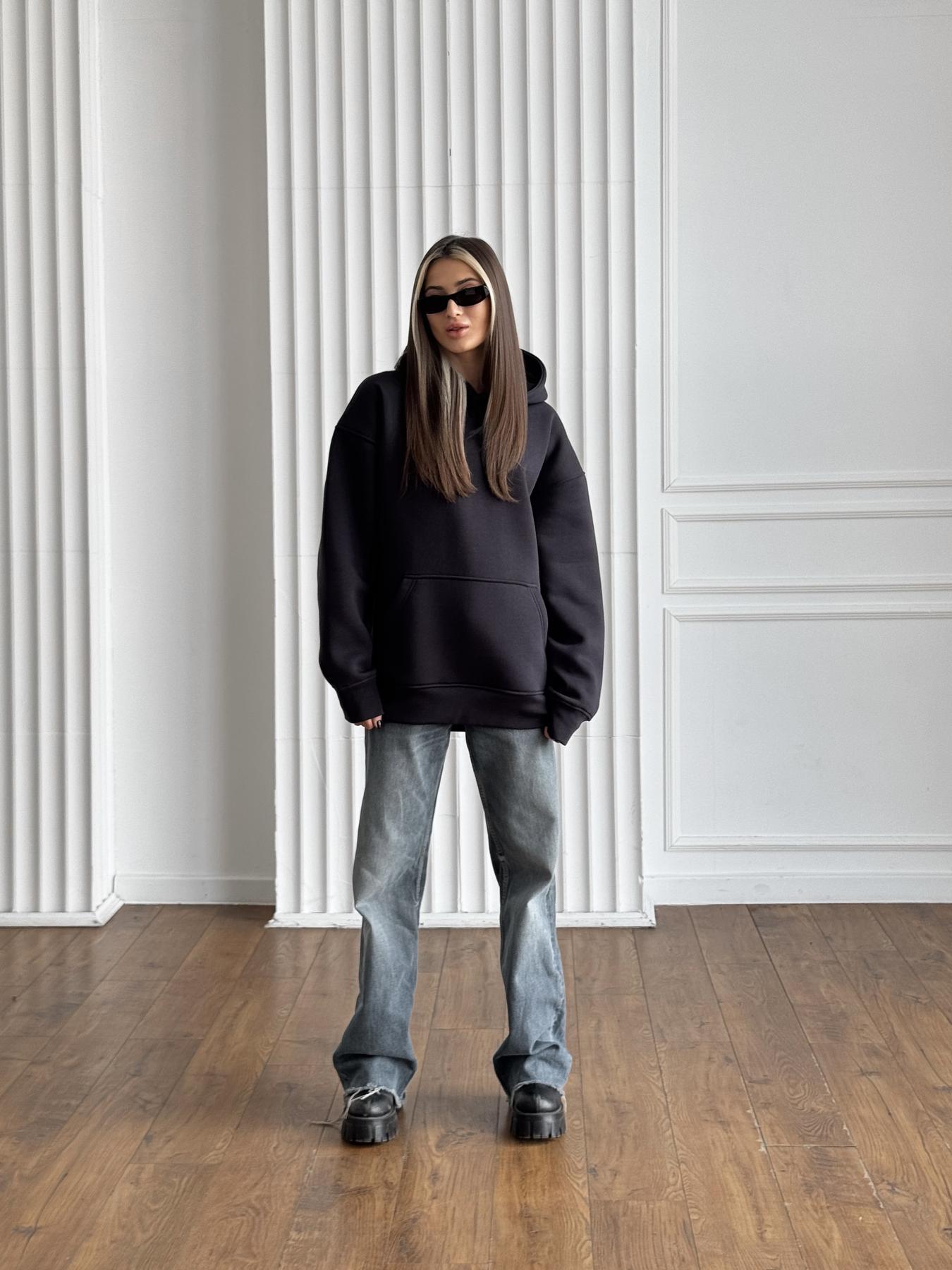 Кофта женская Over зимняя флисовая XL Графит (26320/1/5) - фото 5 Кофта женская Over зимняя флисовая XL Графит (26320/1/5) - фото 5