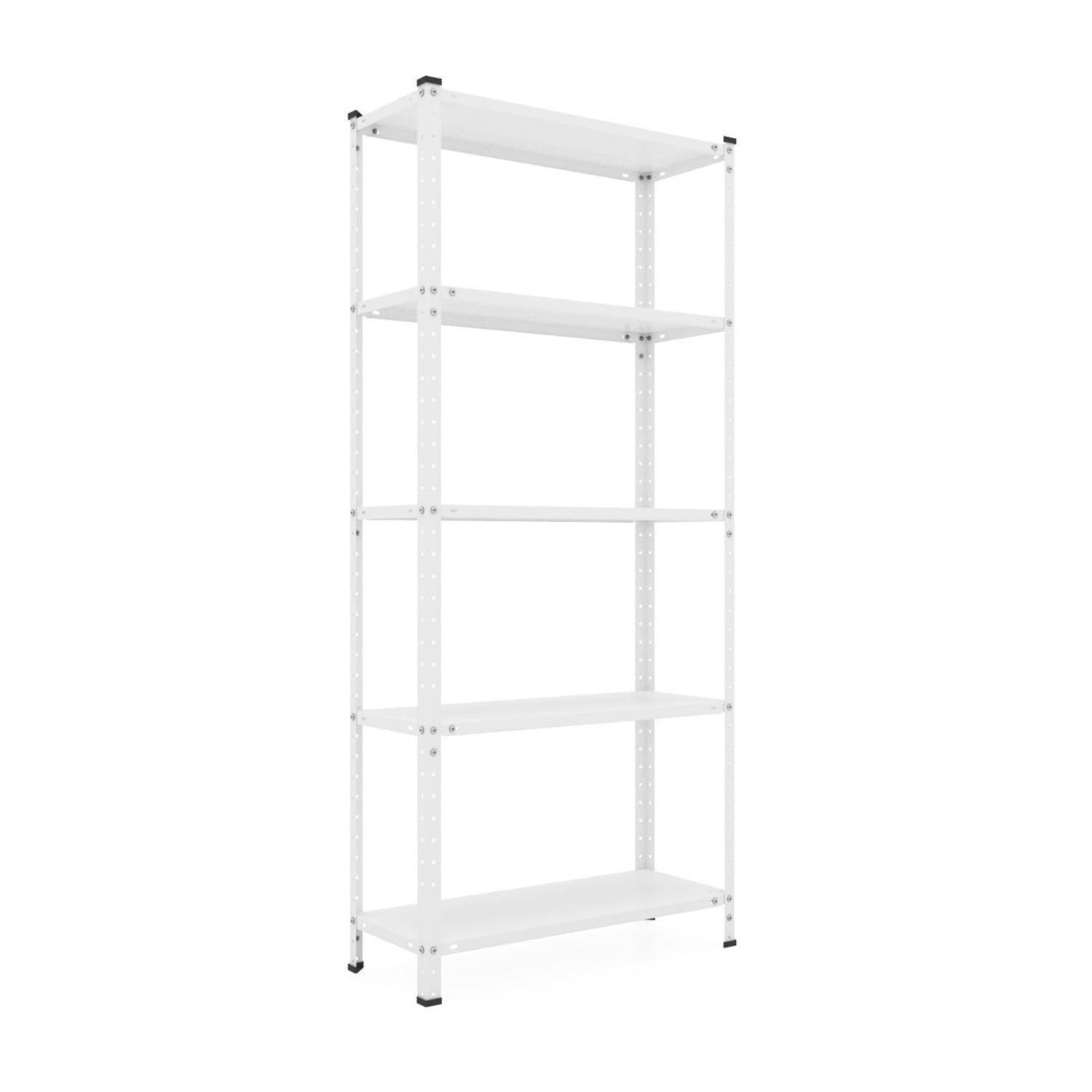 Стеллаж металлический Homart W60-5 165х75х30 см Белый (9917) Стеллаж металлический Homart W60-5 165х75х30 см Белый (9917)