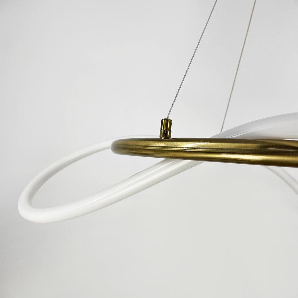 Люстра кільцева з гнучкою Led стрічкою d 85 см кільце 60 см Латунь (y 410-600 ab) - фото 2 Люстра кільцева з гнучкою Led стрічкою d 85 см кільце 60 см Латунь (y 410-600 ab) - фото 2