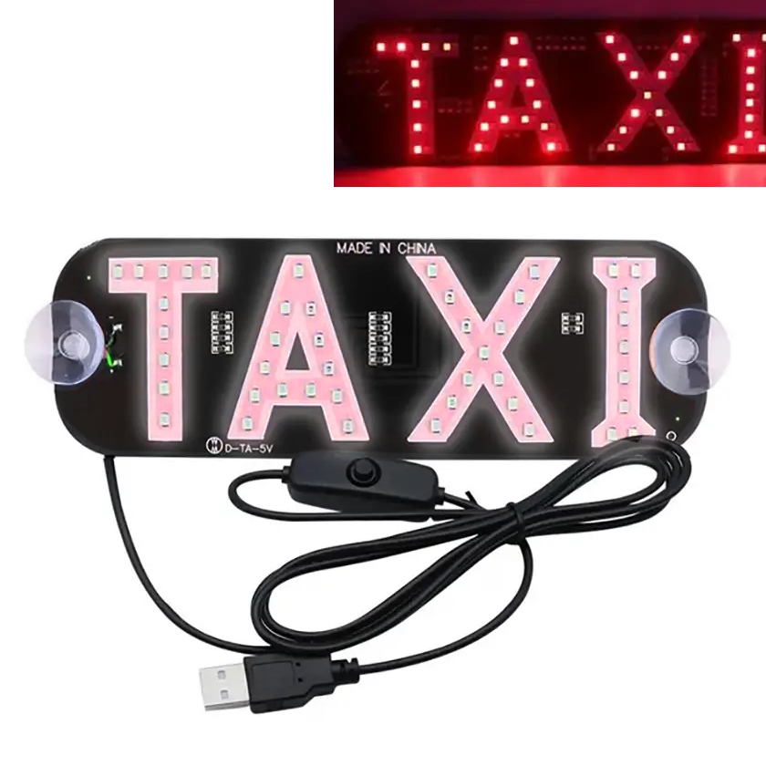 Табличка світлодіодна TAXI від USB Червоний (2062878229) - фото 2