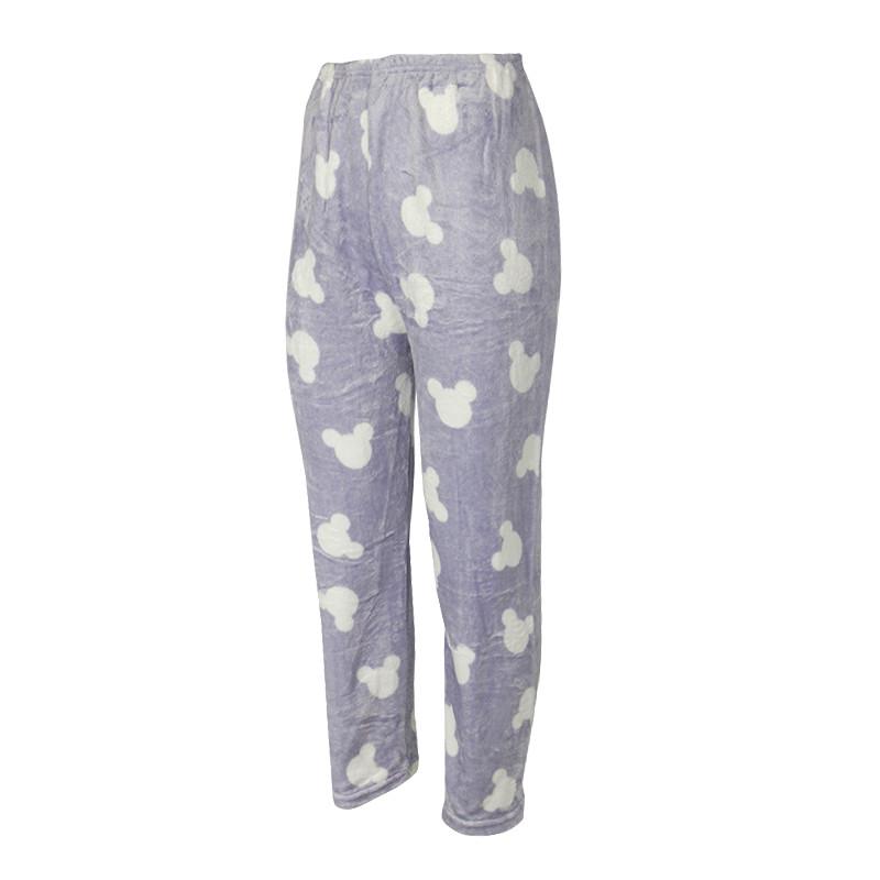 Женская пижама Lesko Mickey Mouse Pink + Gray L теплая флисовая домашний костюм - фото 3