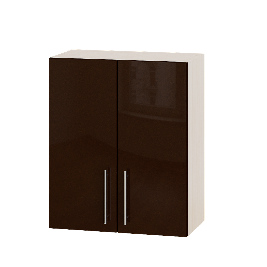 Шафа верхня Еверест Модерн модуль Верх В10-600 60х30х72 см Шоколад глянець/Дуб Молочний (04900) - фото 1