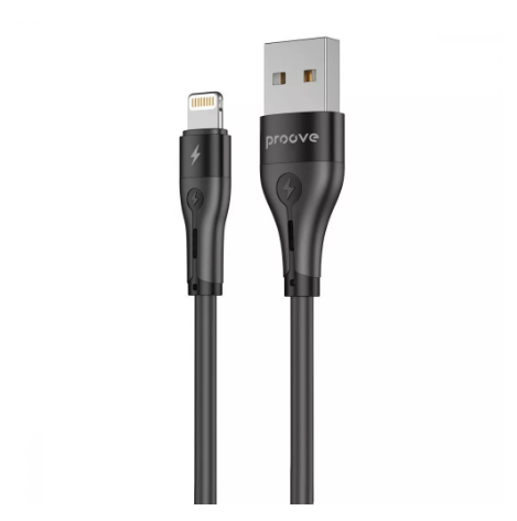 Кабель Proove Soft Silicone USB to Lightning 2,4A 1 м Black (CCSO20001101)
