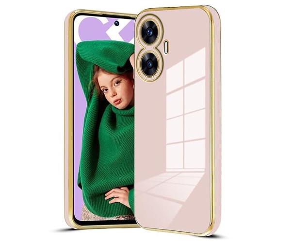 Чехол накладка Silicone Adds 6D для Realme C55 Розовый