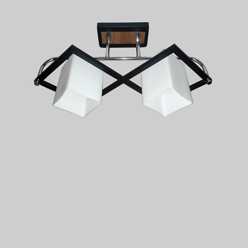 Люстра потолочная Light House SRS-16195/2 на две лампы Хром/Черный