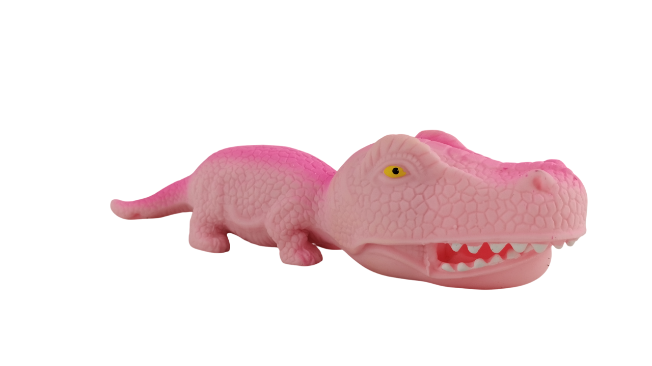 Игрушка-антистресс тянучка Крокодил Розовый (000007)