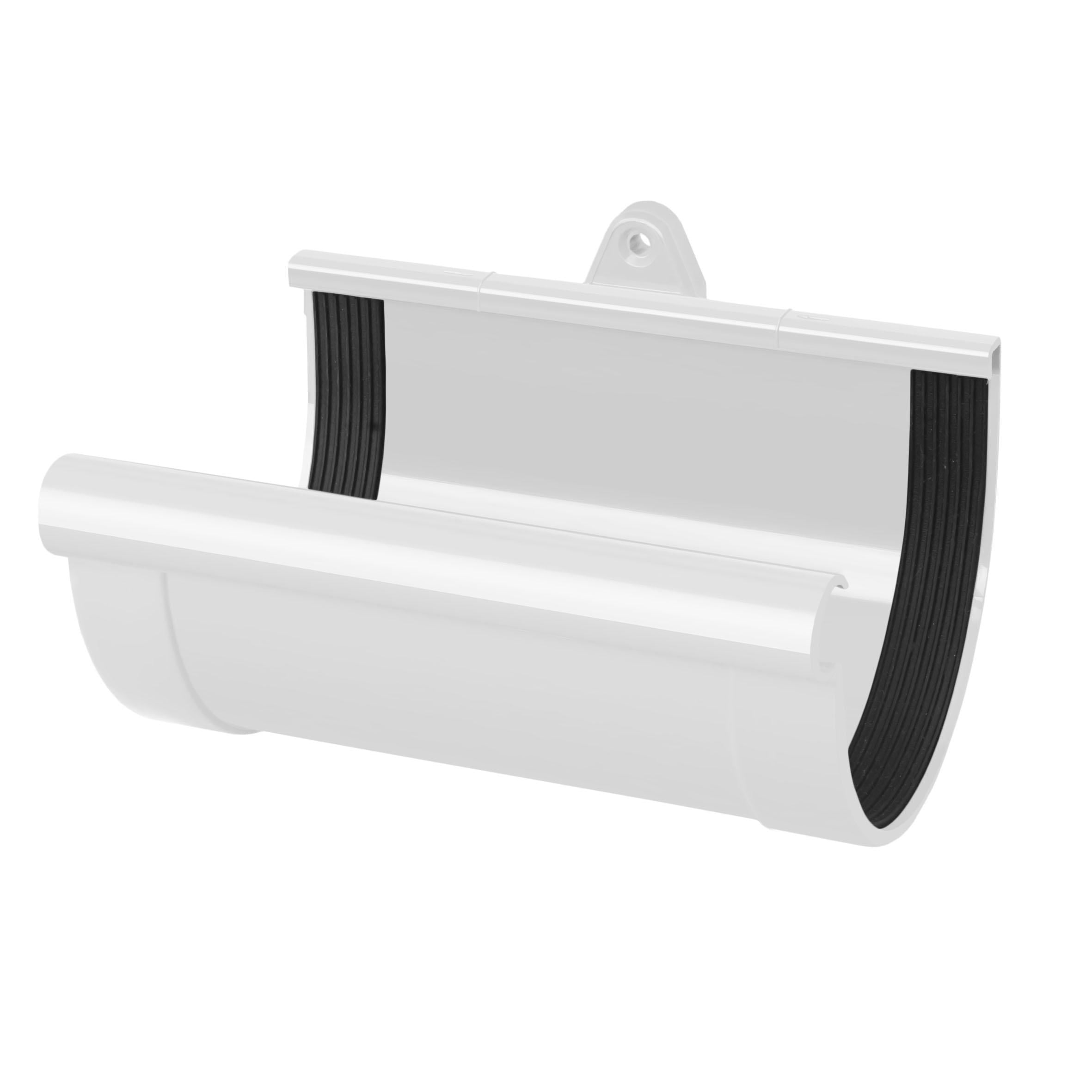 Соединитель желоба RAINWAY 130 мм Белый (70000049)