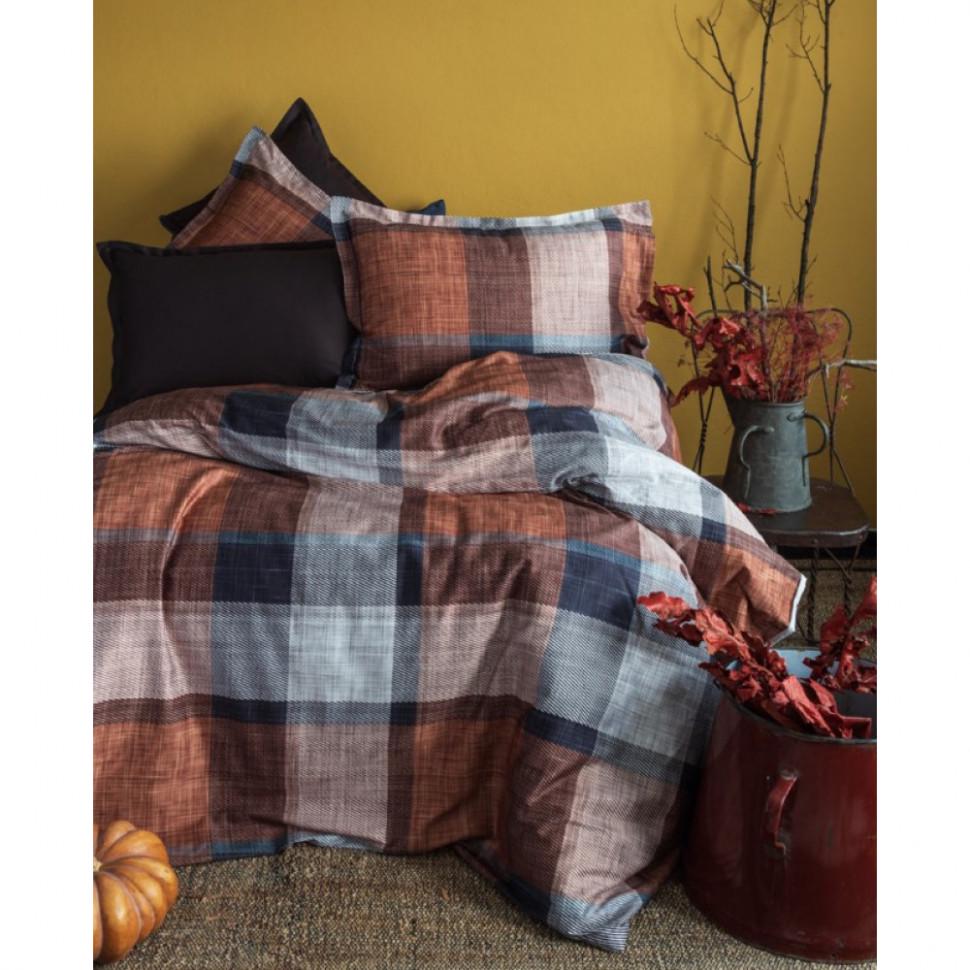 Постільна білизна Issimo Home Dunloe cinnamon digital сатин євро