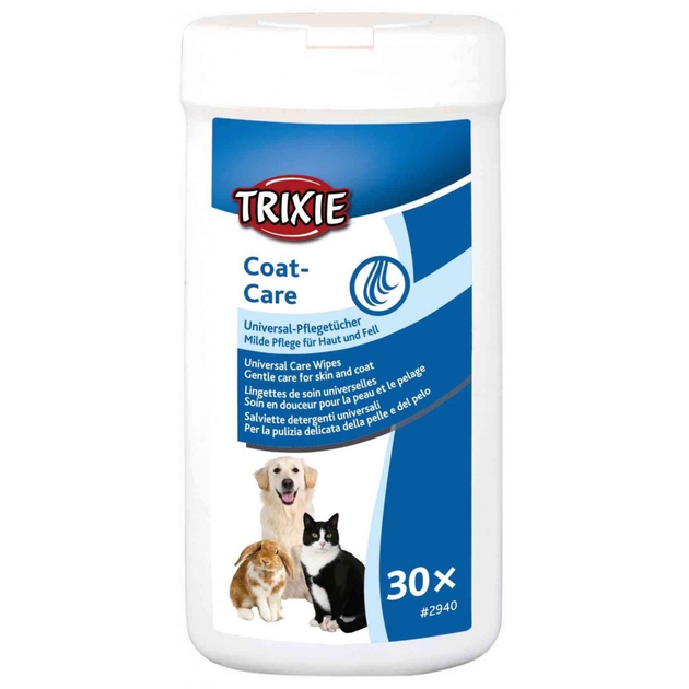 Косметические влажные салфетки для животных Trixie Coat Care с алоэ вера 30 шт. (2940)
