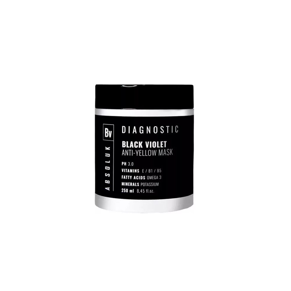 Маска антижовта чорно-фіолетова ABSOLUK Diagnostic Black Violet Anti-Yellow Mask 250 мл