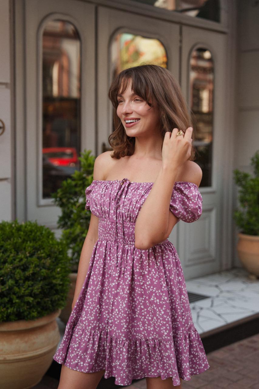 Сукня жіноча літня Sarko Лада штапель XS/S Смородиновий мус (00020)