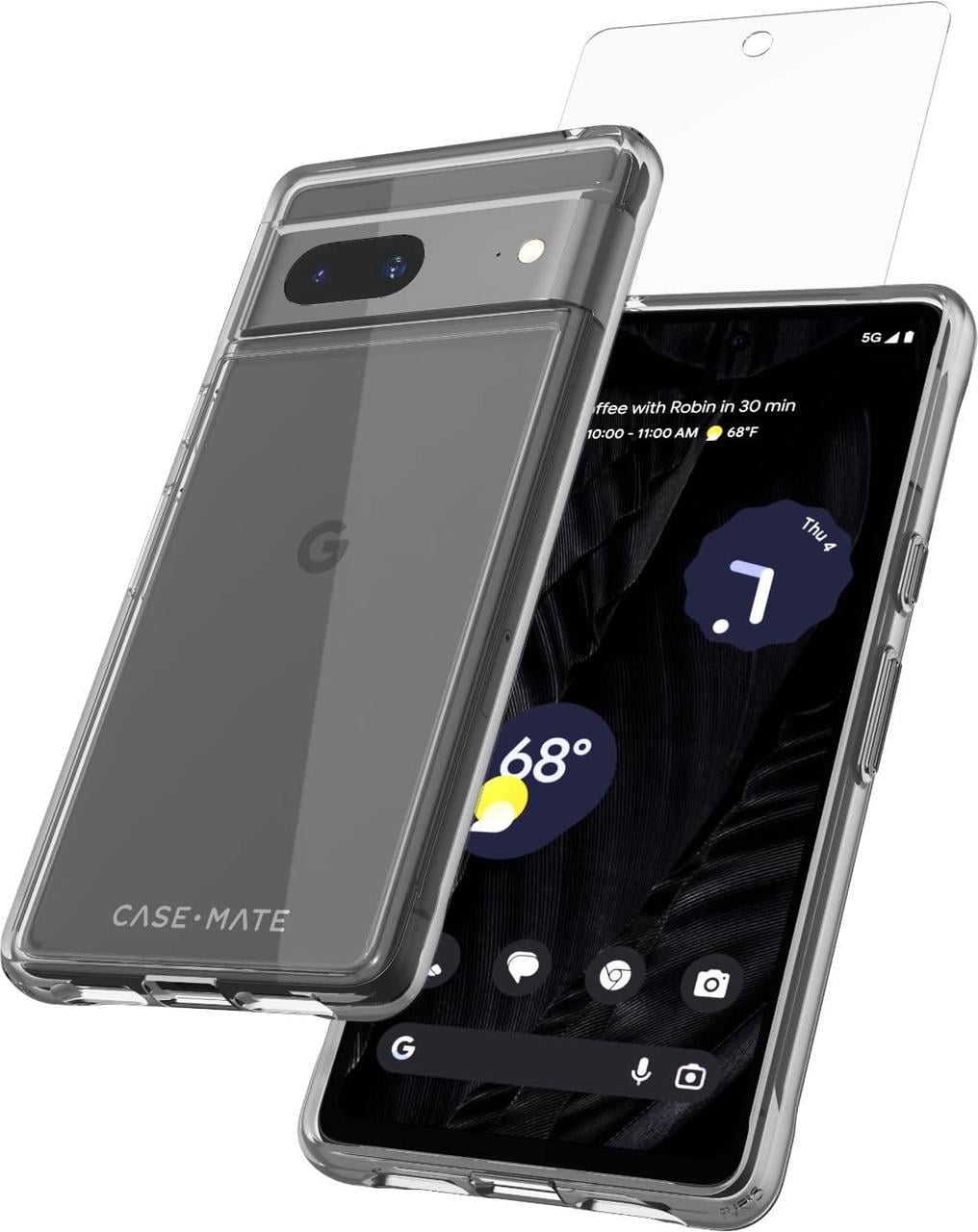 Прозрачный чехол + защитная пленка для Google Pixel 7 Case-Mate Tough