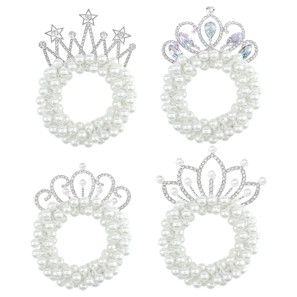 Резинки для волос детские L00160 с искусственным жемчугом 4 шт. (L00160)