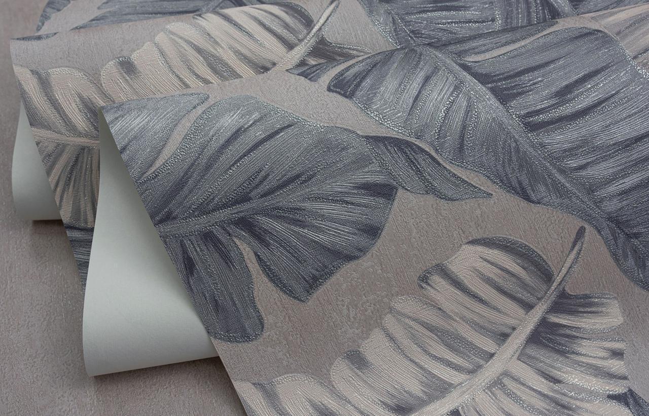 Обои флизелиновые SINTRA Sumatra 445457 декор винил горячего тиснения 1,06х10,05 м Серый
