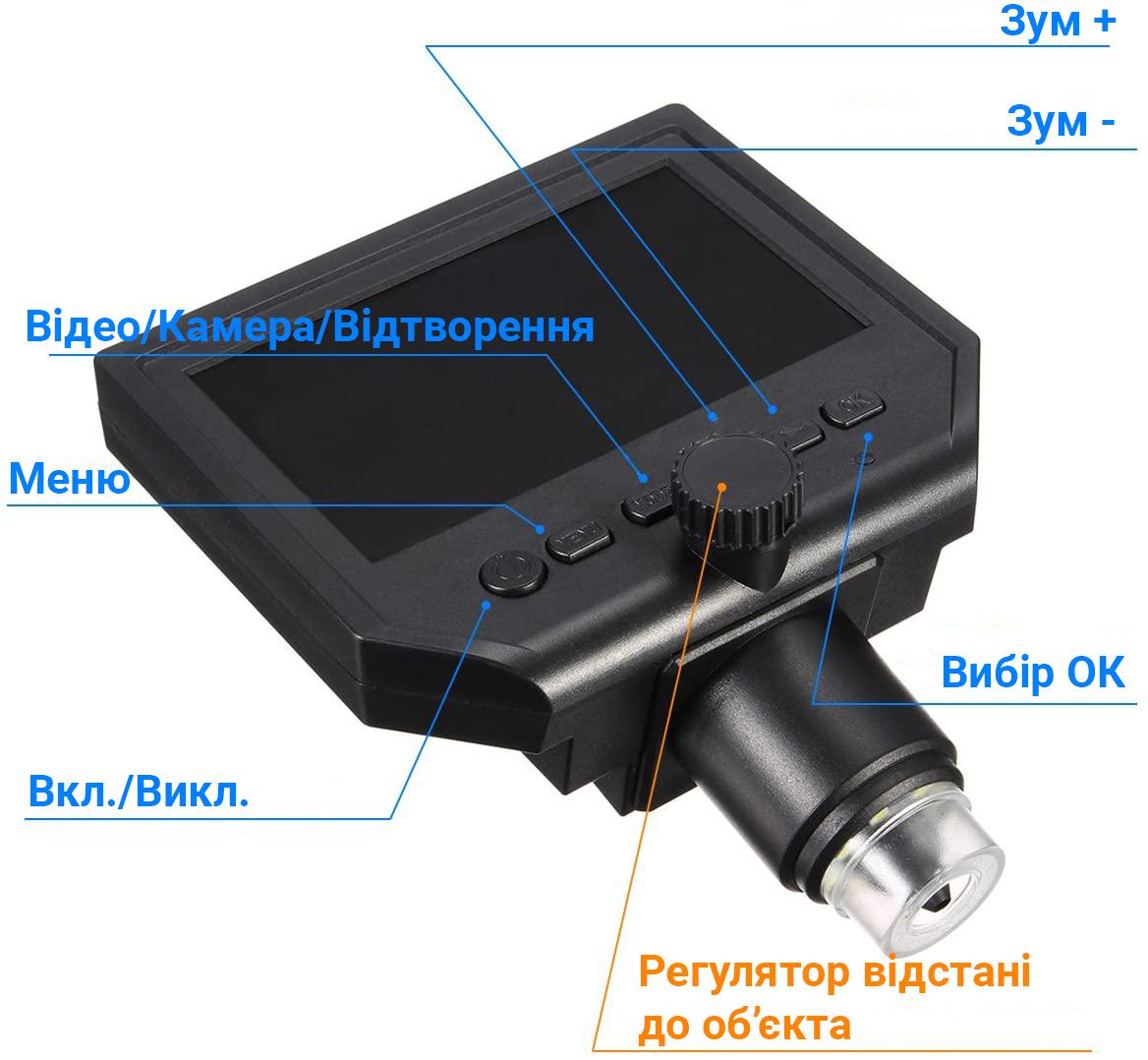 Микроскоп цифровой электронный Gaosuo M-600 с 4,3" LCD экраном и увеличением 600X - фото 6