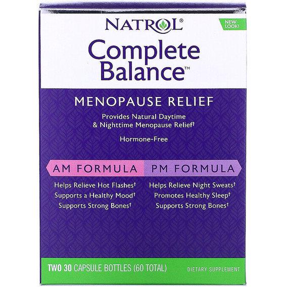 Комплекс при менопаузі Natrol Complete Balance Menopause Relief AMPM Two Bottles 30 Capsules Each (NTL-03001)