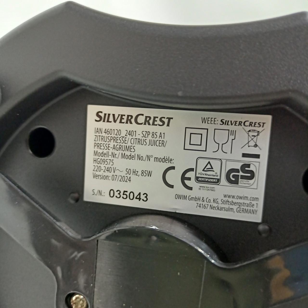 Соковыжималка для цитрусовых SilverCrest SZP 85 A1 85 Вт - фото 10 Соковыжималка для цитрусовых SilverCrest SZP 85 A1 85 Вт - фото 10