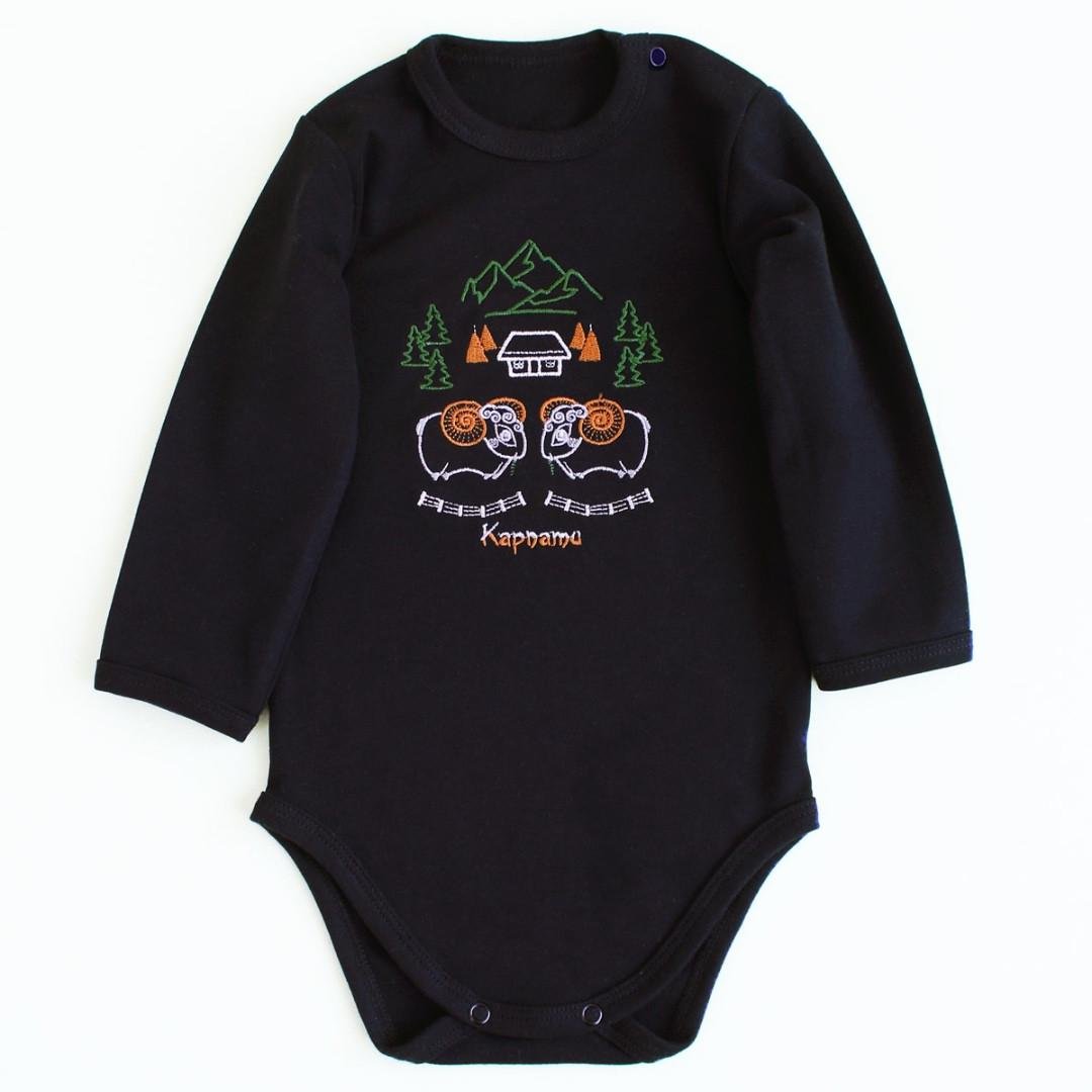 Боди для ребенка Карпаты 74 см 6-9 мес Черный (2134436016)