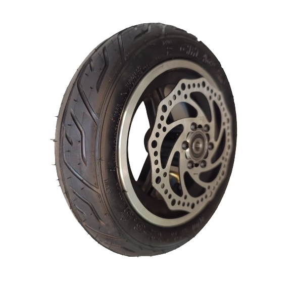 Колесо переднее с тормозным диском для электросамоката Crosser T4 10х2,70-6,5" (993)