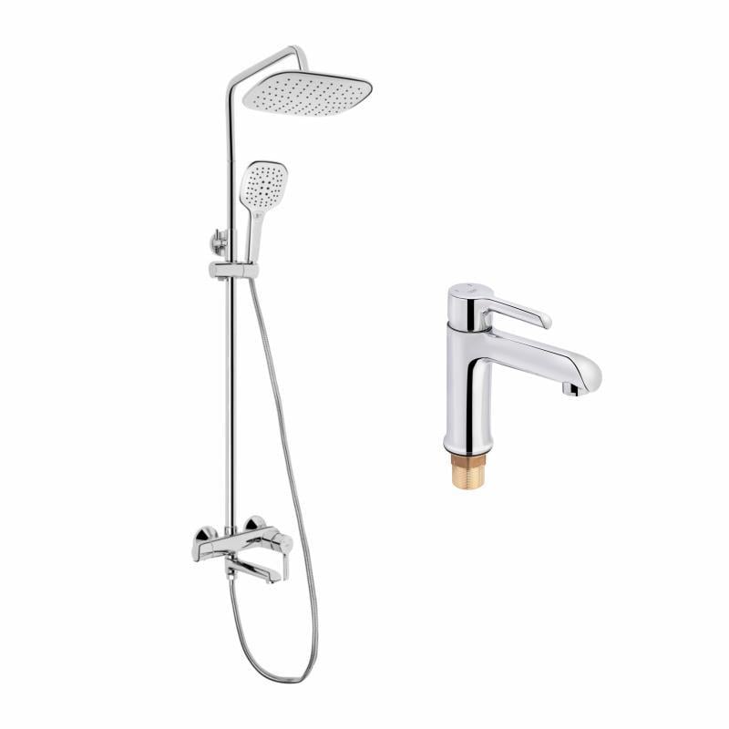 Набір змішувачів для ванни з виливом і тропічним душем Qtap Grand 1004 QTGRACRM1004 QTGRACRM001F Хром (27920795) Набір змішувачів для ванни з виливом і тропічним душем Qtap Grand 1004 QTGRACRM1004 QTGRACRM001F Хром (27920795)