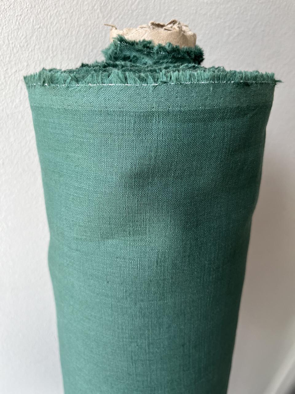 Ткань LINEN PLUS 100% лен 143 см 0/534 Зеленый - фото 4