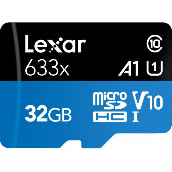 Карта пам'яті Lexar 32GB microSDHC class 10 UHS-I 633x (LSDMI32GBB633A) - фото 1