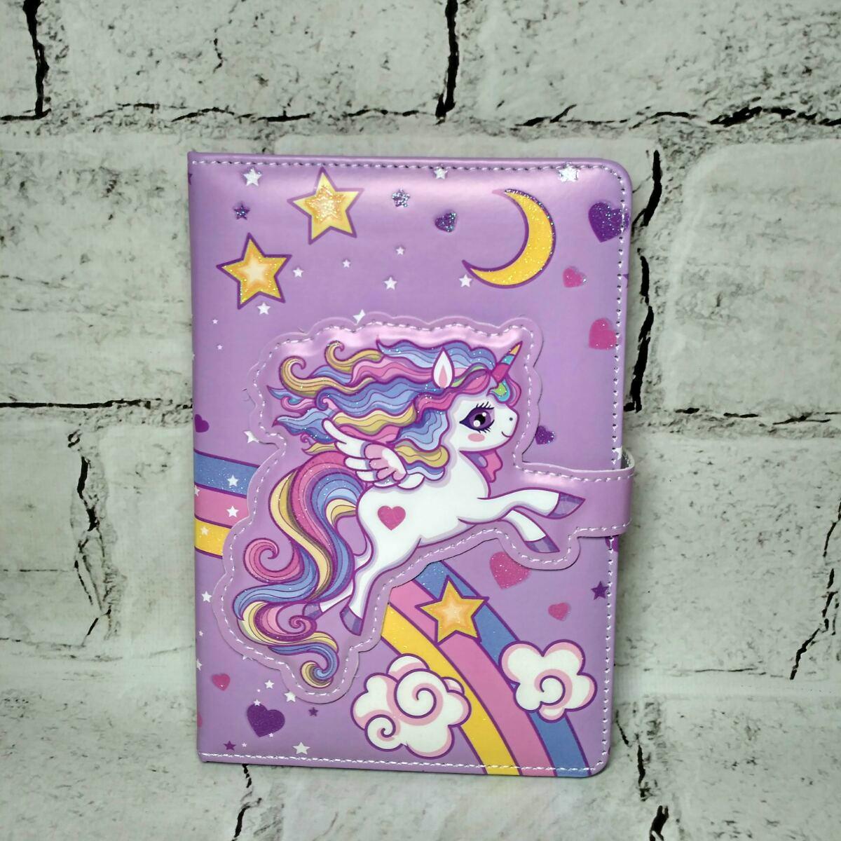 Блокнот Единорог на магнитной застежке 19х12,7 см Сиреневый (PU-013-3) Блокнот Единорог на магнитной застежке 19х12,7 см Сиреневый (PU-013-3)