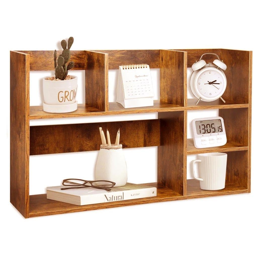 Полка-надстройка настольная из дерева Тирасол охра (АКД-004404)