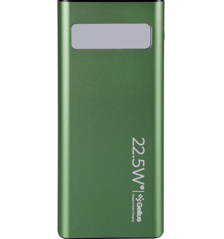 Дополнительная батарея Gelius Lightstone GP-PB300i 20000 mAh QC+PD 22,5W Green