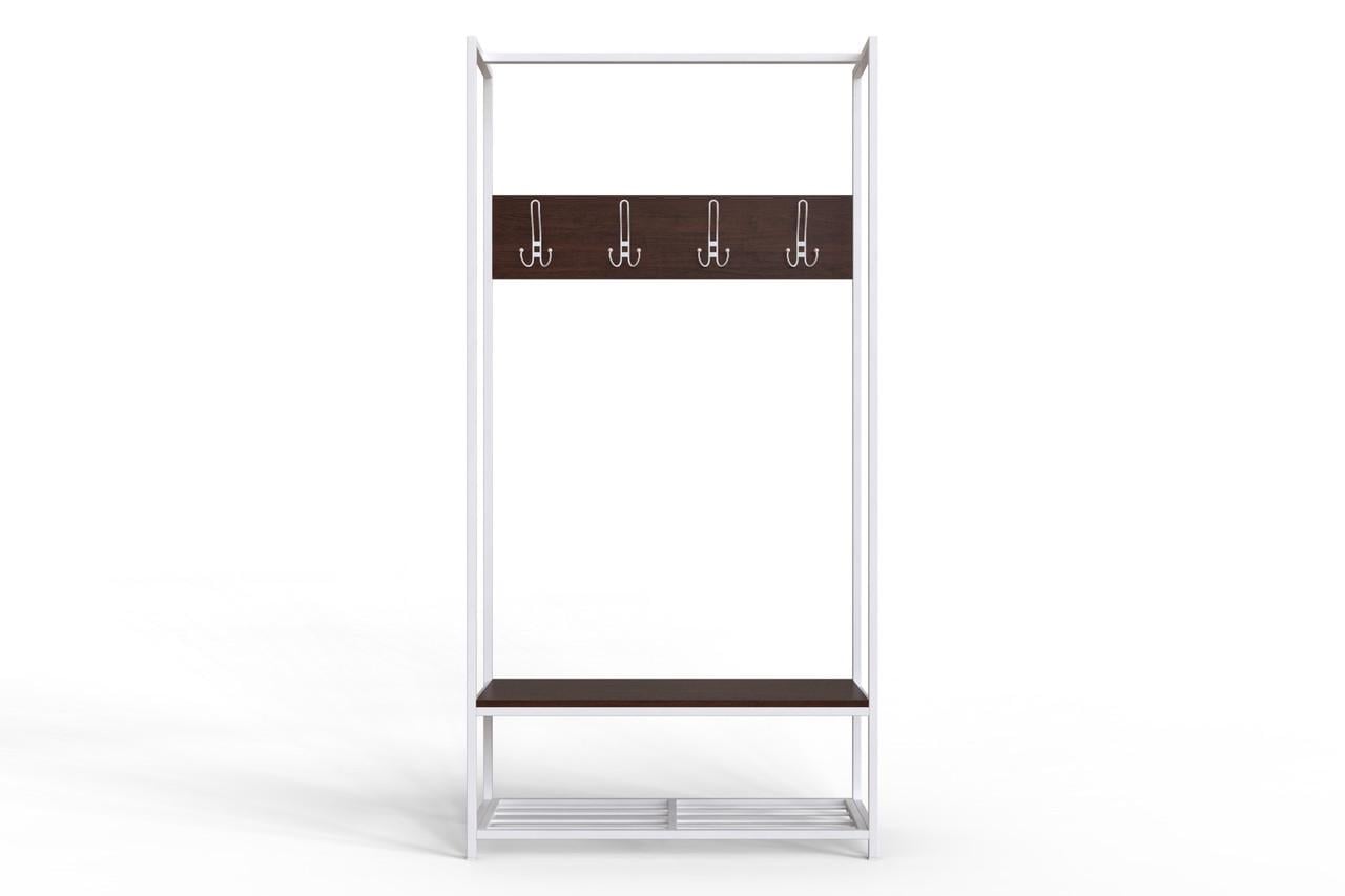 Вешалка напольная модульная Ferrum-decor Трелис 13 ДСП 16 мм 180x90x38 см Белый/Венге (FRD-104336)