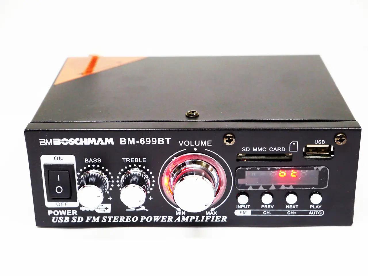 Усилитель звука автомобильный BM Audio BM-699BT 2-х канальный USB Bluetooth 300 Вт + 300 Вт (2079257877)