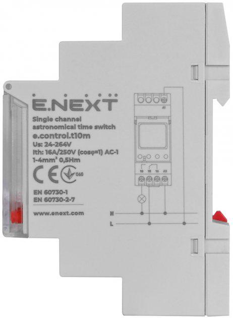 Реле часу E.NEXT AC/DC AC-1 астрономічне одноканальне 24-264В 16 A (i0310035) - фото 2
