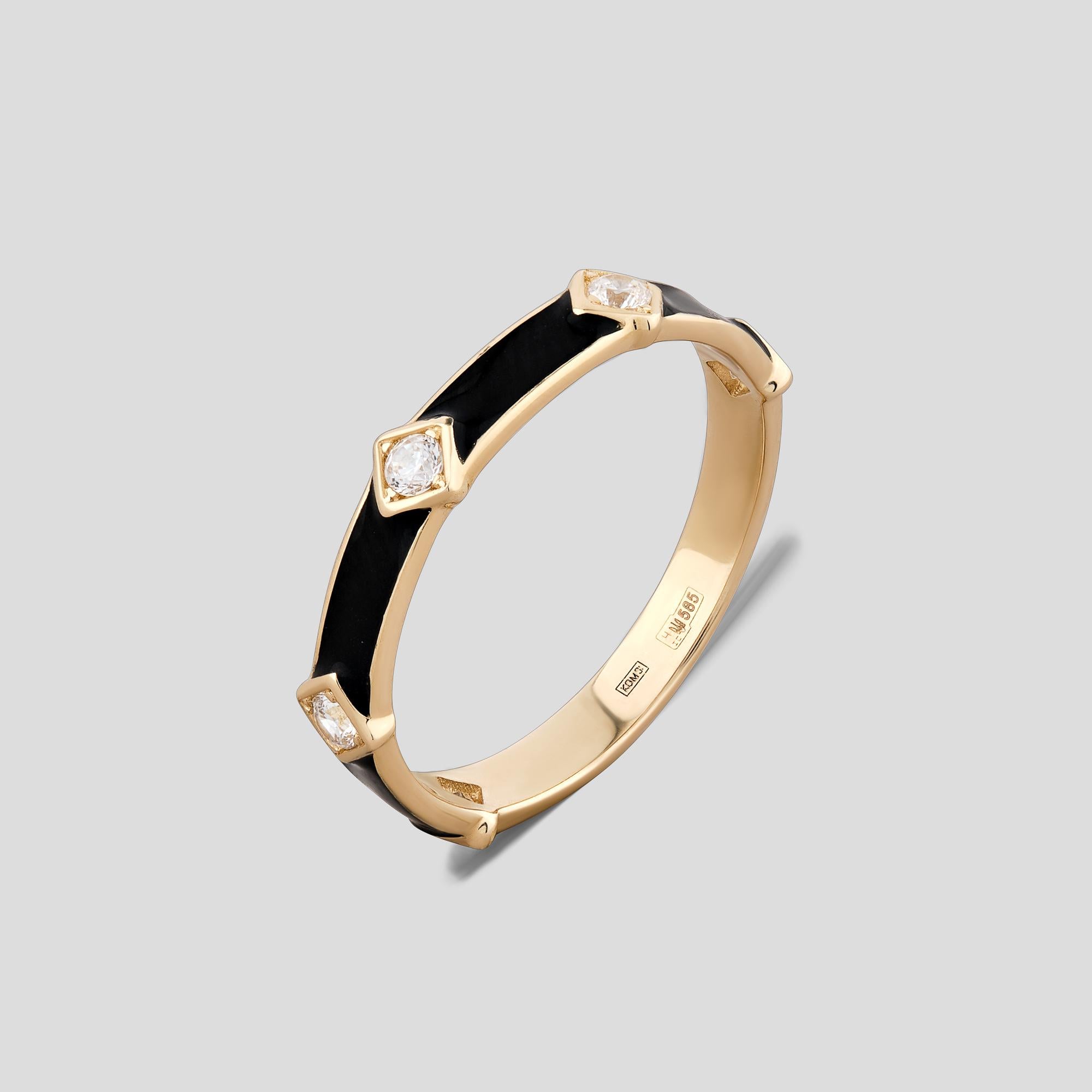 Кольцо золотое Minimal Южная заря р. 17 (К-26жч-17)