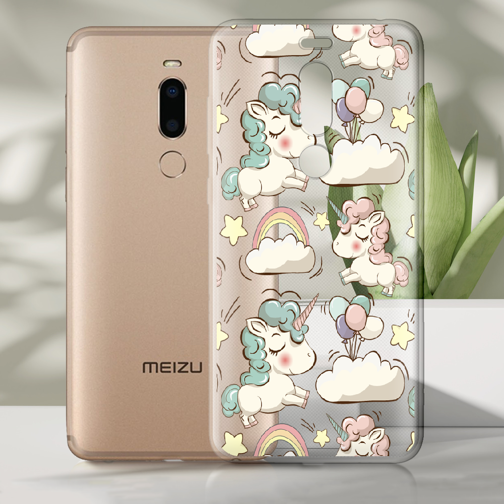 Чехол Boxface Meizu M8 Unicorns Прозрачный силикон (35852-cc2-35852) - фото 2