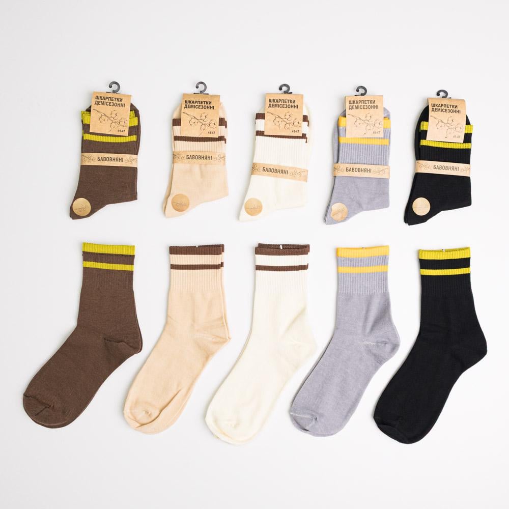 Набір шкарпеток чоловічих демісезонних однотонних Youstar 841 середні 10 пар р. 41-47 Різнокольоровий (gm-socks-ndmm-841)