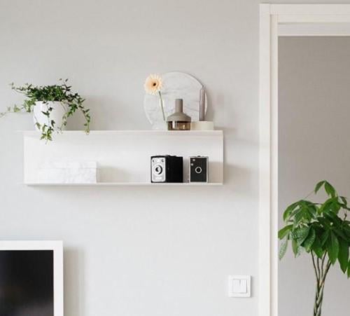 Полка навесная NC Home Clip 80x30x20 см Белый (26448283)