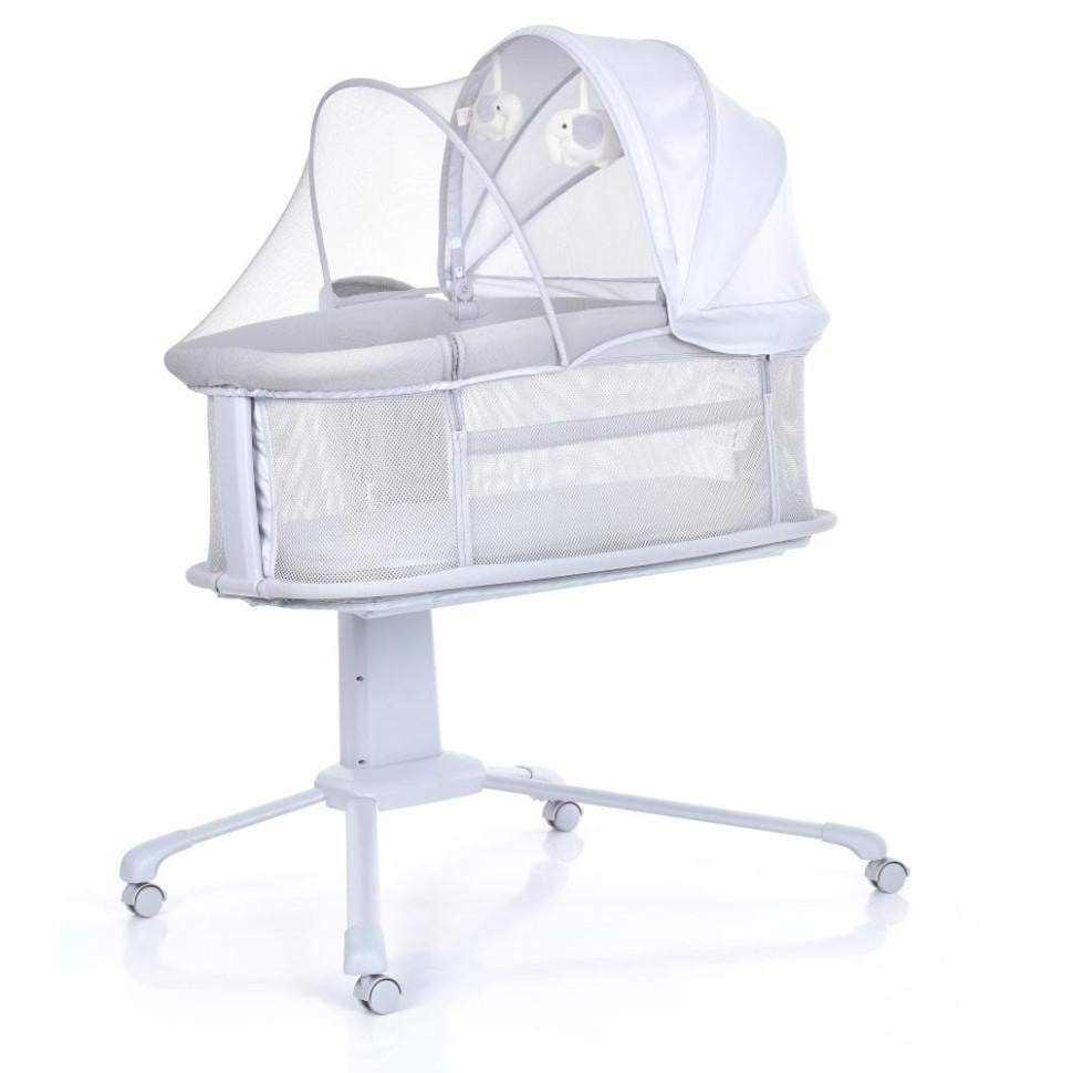 Дитяче ліжечко-люлька приставна Mastela 3328 3в1 музика/таймер/москітна сітка білий (8580)