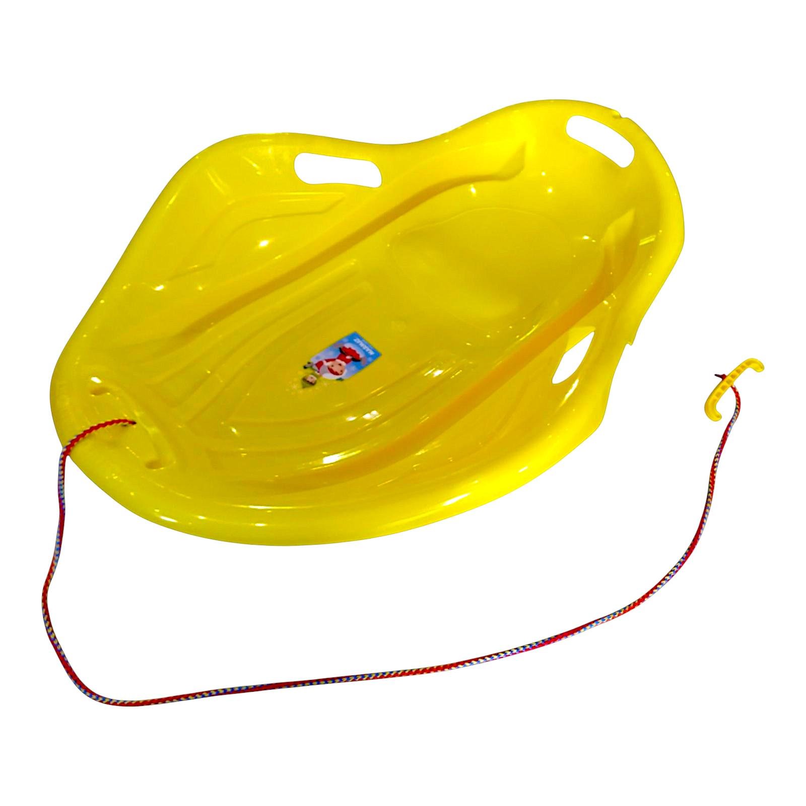 Санки-ледянка детские с ручками Marmat Мушля Желтый (11152)