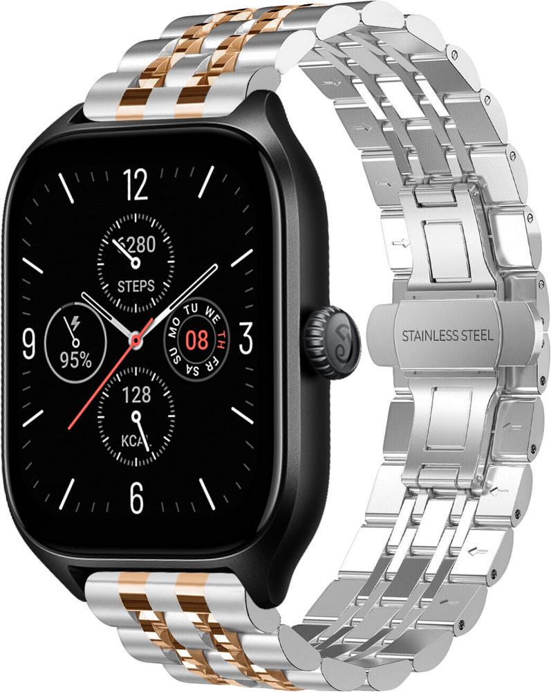 Браслет металлический Spinye Line для Amazfit GTS 4/Mini Silver Rose (29518-68)