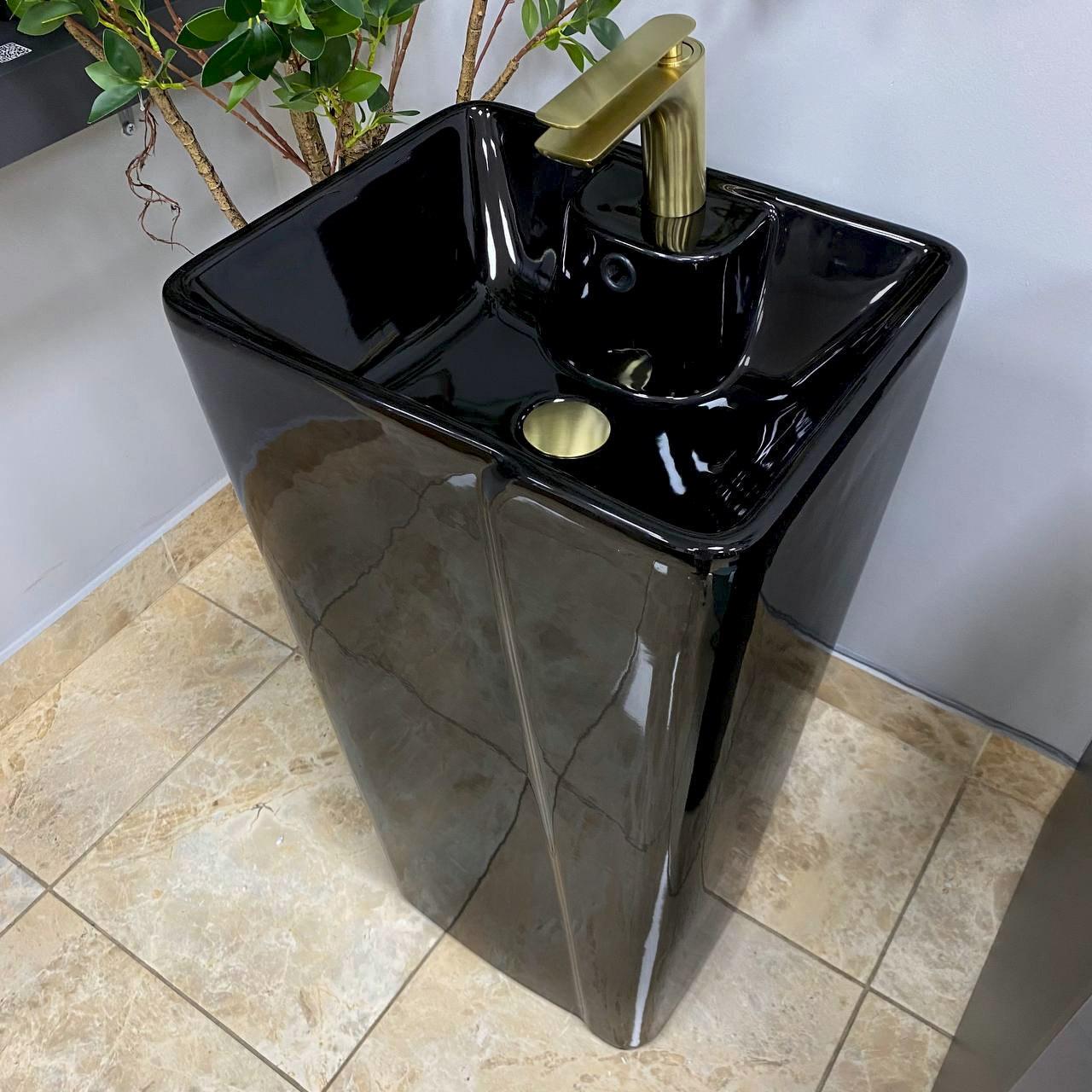 Умывальник напольный VBI VERESE Black Glossy (2808389351) Умывальник напольный VBI VERESE Black Glossy (2808389351)