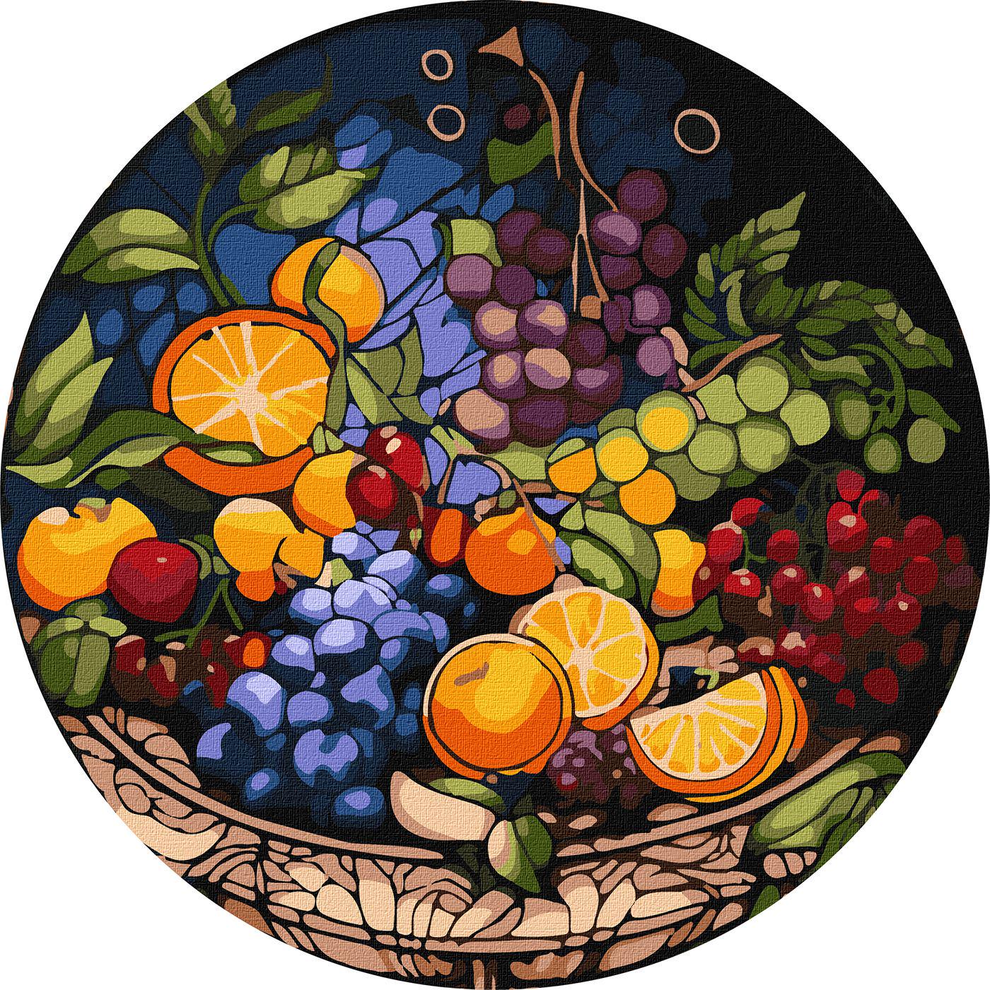 Картина по номерам Идейка Аппетитная композиция d 39 см (Id-KHO1014)